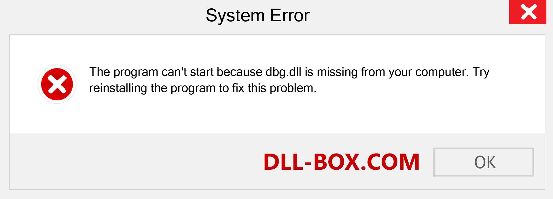  dbg.dll file is missing?. Download for Windows 7, 8, 10 - Fix  dbg dll Missing Error on Windows, photos, images